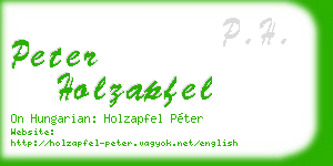 peter holzapfel business card